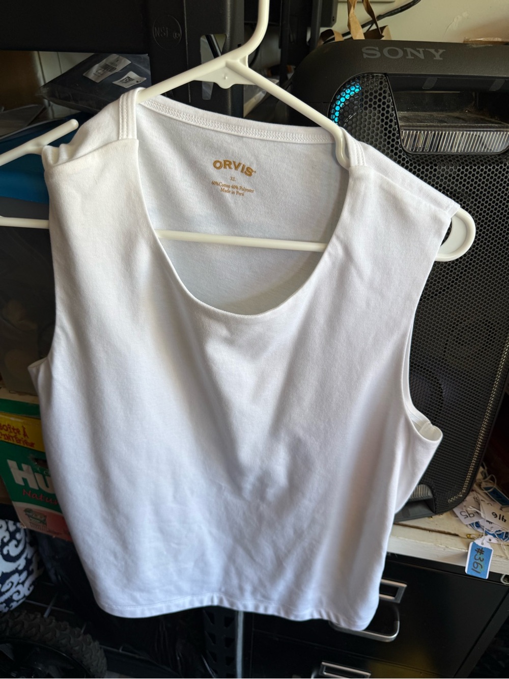Orvis White Women's Scoop Neck Tank Top